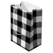 Stick Girl met Hair en Buffalo Pset Pattern Medium Cadeauzakje (Achterkant Gekanteld)