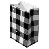 Stick Girl met Hair en Buffalo Pset Pattern Medium Cadeauzakje (Achterkant Gekanteld)