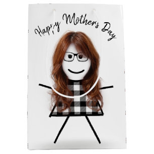 Stick Girl met Hair Moederdag Medium Cadeauzakje