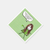 Stick Girl met koffie en quote Servet (Hoek)