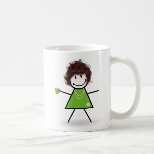 Stick Girl met koffie Koffiemok (Rechts)