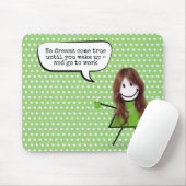 Stick Girl met koffie-Mok en offerte Muismat (Met muis)