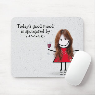 Stick Girl met Muismat van wijn en Sneakers