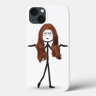 Stick Girl met Red Hair Case-Mate iPhone Case