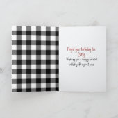 Stick Girl met Red Wine Belated Birthday Kaart (Binnen)