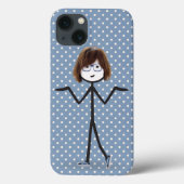 Stick Girl met Sneakers op Stippen Case-Mate iPhone Case (Achterkant)