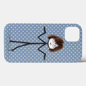 Stick Girl met Sneakers op Stippen Case-Mate iPhone Case (Achterkant (horizontaal))