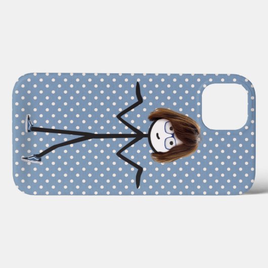 Stick Girl met Sneakers op Stippen Case-Mate iPhone Case (Achterkant (horizontaal))