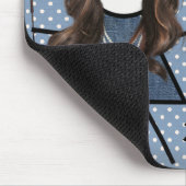 Stick Girl met Sparkler op Polka Dots Muismat (Hoek)