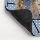 Stick Girl met Sparkler op Polka Dots Muismat (Hoek)