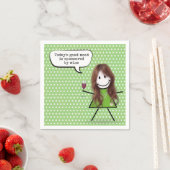 Stick Girl met wijn en citaat Servet (Insitu)