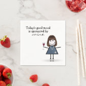 Stick Girl met wijn en Sneakers Servet (Insitu)