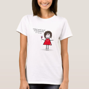 Stick Girl met wijn en Sneakers T-shirt