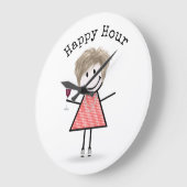 Stick Girl met wijnglas Grote Klok (Hoek)