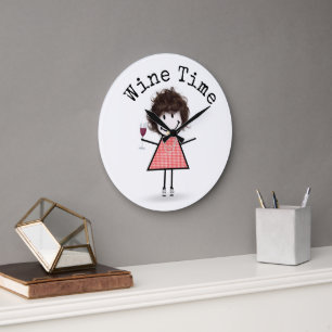 Stick Girl met wijnglas Grote Klok