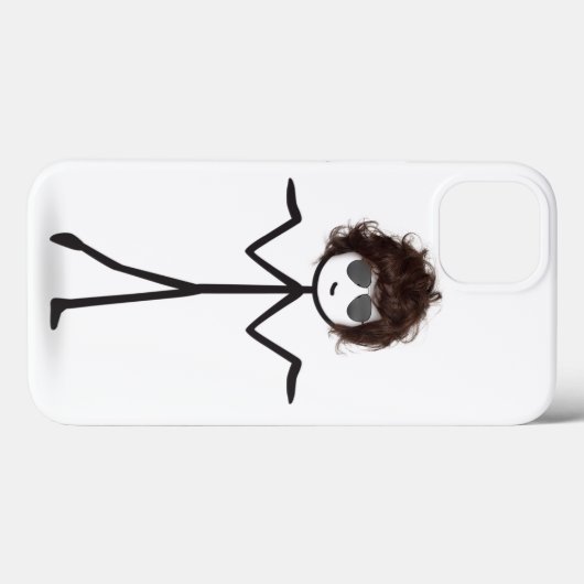 Stick Girl met zonnebrillen en hazen Case-Mate iPhone Case (Achterkant (horizontaal))