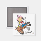 Stick Girl Ride Em Cowgirl Tshirts en geschenken Magneet (Voorkant / Achterkant)