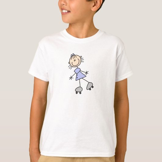Stick Girl Roller Skating Shirt (Voorkant)