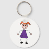 Stick Girl Sleutelhanger (Achterkant)