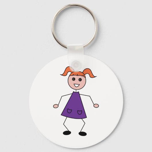Stick Girl Sleutelhanger (Achterkant)