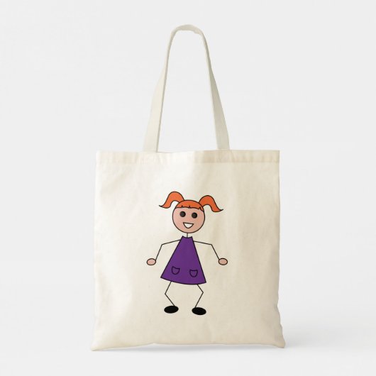 Stick Girl Tote Bag (Achterkant)