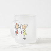 Stick Girls Jumping Rope Matglas Koffiemok (Voorkant links)