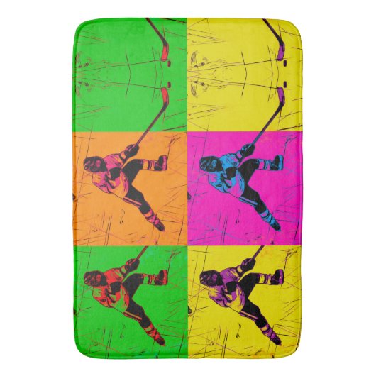 Stick Handling Hockey Player Badmat (Voorkant Verticaal)