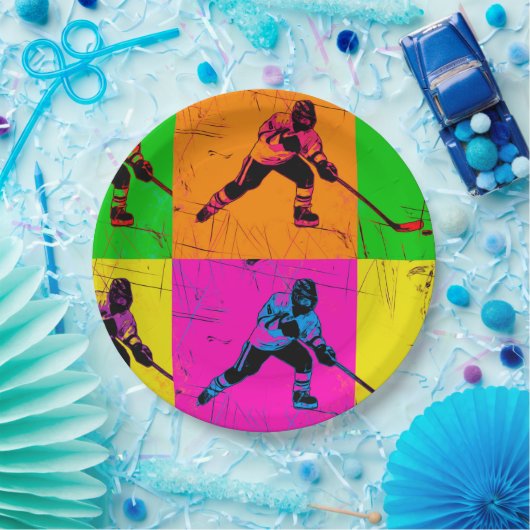 Stick Handling Hockey Player Papieren Bordje (Feest)