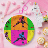 Stick Handling Hockey Player Papieren Bordje (Feest)