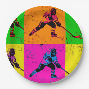 Stick Handling Hockey Player Papieren Bordje
