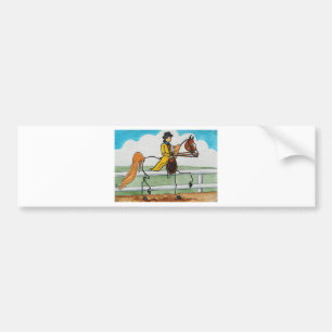 STICK HORSE American Saddlebred Bumpersticker