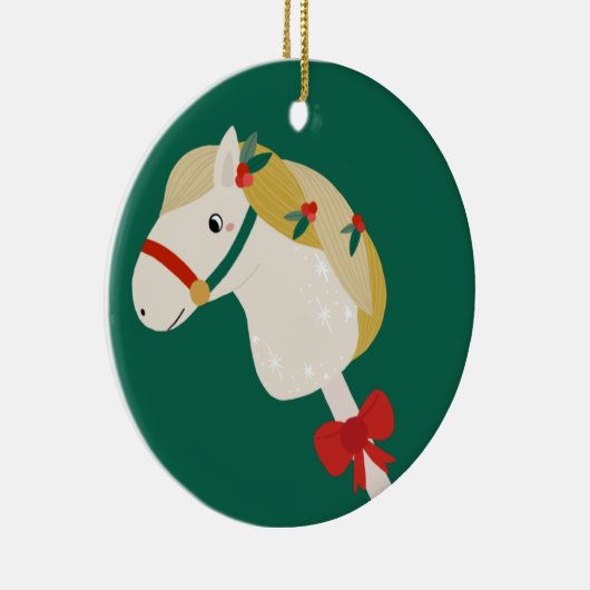 Stick Horse Keramisch Ornament (Rechts)