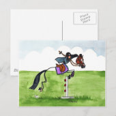 STICK HORSE Pony Showspringer Briefkaart (Voorkant / Achterkant)