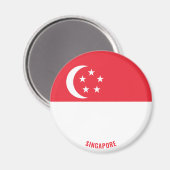 "Stick It" Charmant Singapore Patriottisch Magneet (Voorkant / Achterkant)