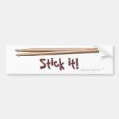 Stick it Funny Drumsticks Drumming Bumpersticker (Voorkant)