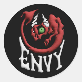 Stick it to your Sin Envy Devil Ronde Sticker