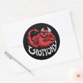 Stick it to your Sin Gluttony Devil Ronde Sticker (Envelop)