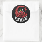 Stick it to your Sin Greed Devil Ronde Sticker (Tas)