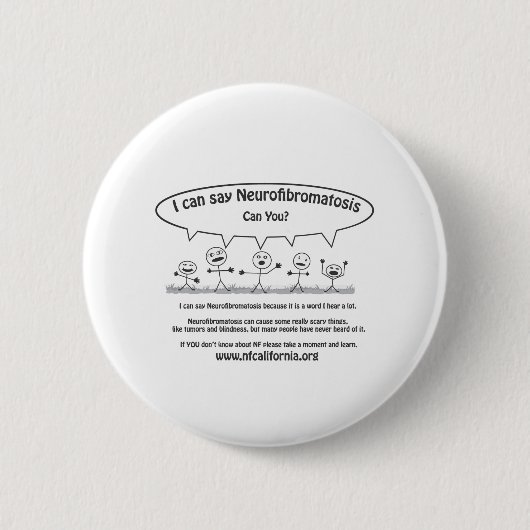 Stick jongens zeggen Neurofibromatosis Ronde Button 5,7 Cm (Voorkant)