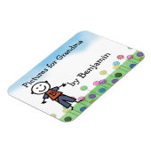 Stick Kinder Gepersonaliseerde Koelkast Art Flexi  Magneet (Linkerzijde)