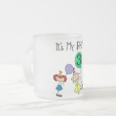 Stick Kinder Party 3e Verjaardag Tshirts en gesche Matglas Koffiemok (Voorkant links)