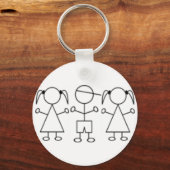 Stick kinder sleutelhanger triplet girl (Voorkant)