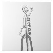 Stick knippen rots klimmen tegeltje (Voorkant)