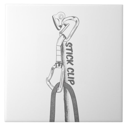 Stick knippen rots klimmen tegeltje (Voorkant)