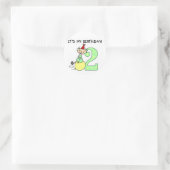 Stick Meisje 2e Verjaardag Tshirts en geschenken Ronde Sticker (Tas)