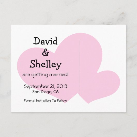 Stick mensen bewaren de datum aankondigingskaart (Achterkant)