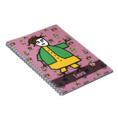 Stick Mensen Kinderen Patroon Meisje Alle Naam Notitieboek (Rechterzijde)