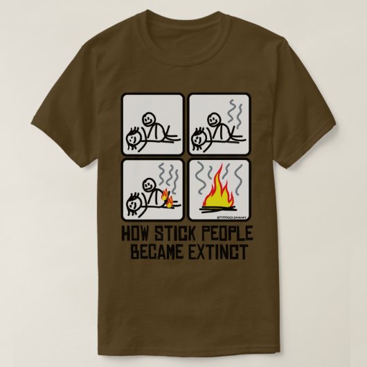 STICK MENSEN UITSTERVEN T-SHIRT (Design voorkant)