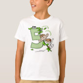 Stick Monkey Swing 5e verjaardag T-shirt (Voorkant)