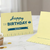 Stick of Butter Personalized Yellow Fun Birthday Kaart